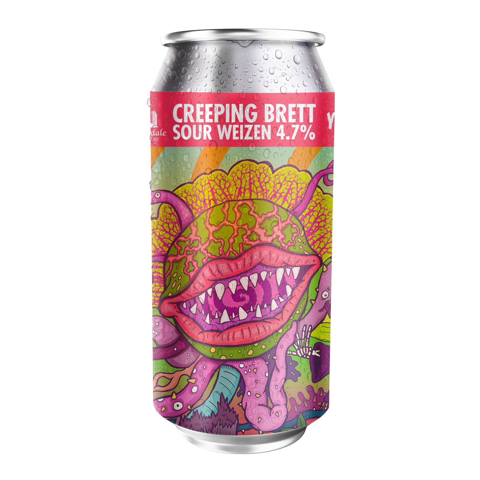 Craft Beer Label Illustration - Abbeydale Brewery - Creeping Brett Sour Weizen Beer